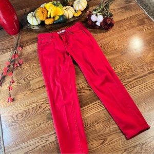 Cielo Jeans Red Cropped Jeans Size 26
